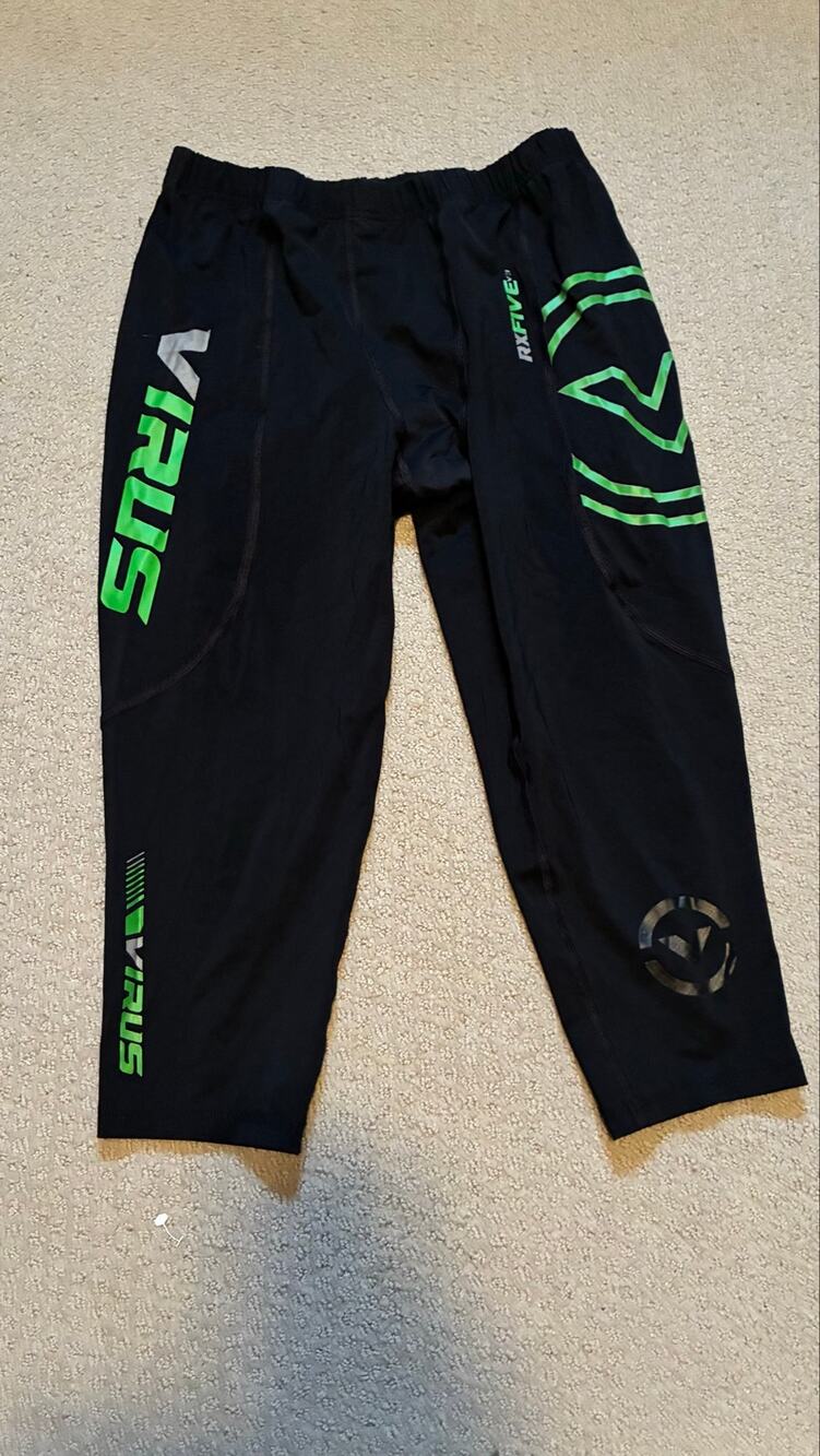 VIRUS Men’s RXFive 3/4 Compression Pants Black XL
